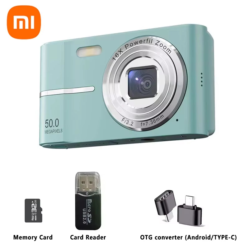 Xiaomi 5K Digital Camera 50MP Pixels 16X Powerfil Zoom Outdoor Anti-Shake Digital HD Video Camera Flash Video Recorder Gifts