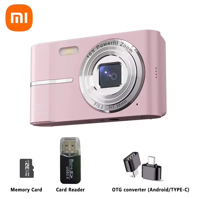 Xiaomi 5K Digital Camera 50MP Pixels 16X Powerfil Zoom Outdoor Anti-Shake Digital HD Video Camera Flash Video Recorder Gifts