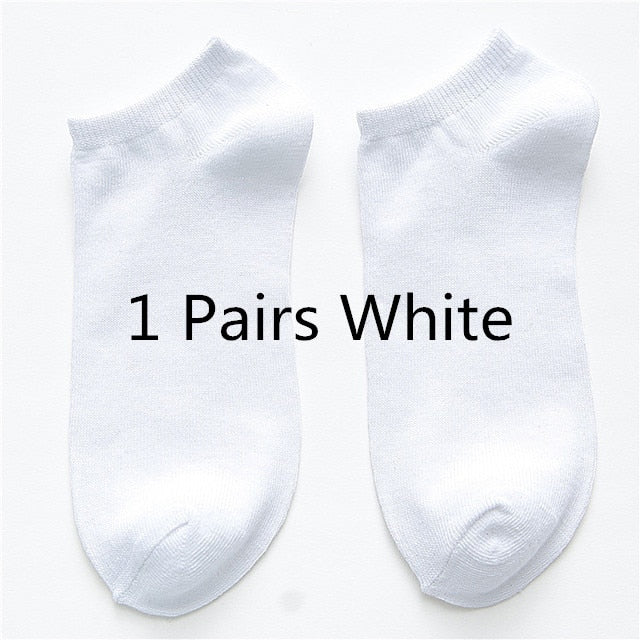 Venta al por mayor, 10 pares de calcetines unisex para hombre y mujer, transpirables, deportivos, de color liso, náuticos, cómodos, de algodón, hasta el tobillo, blancos.