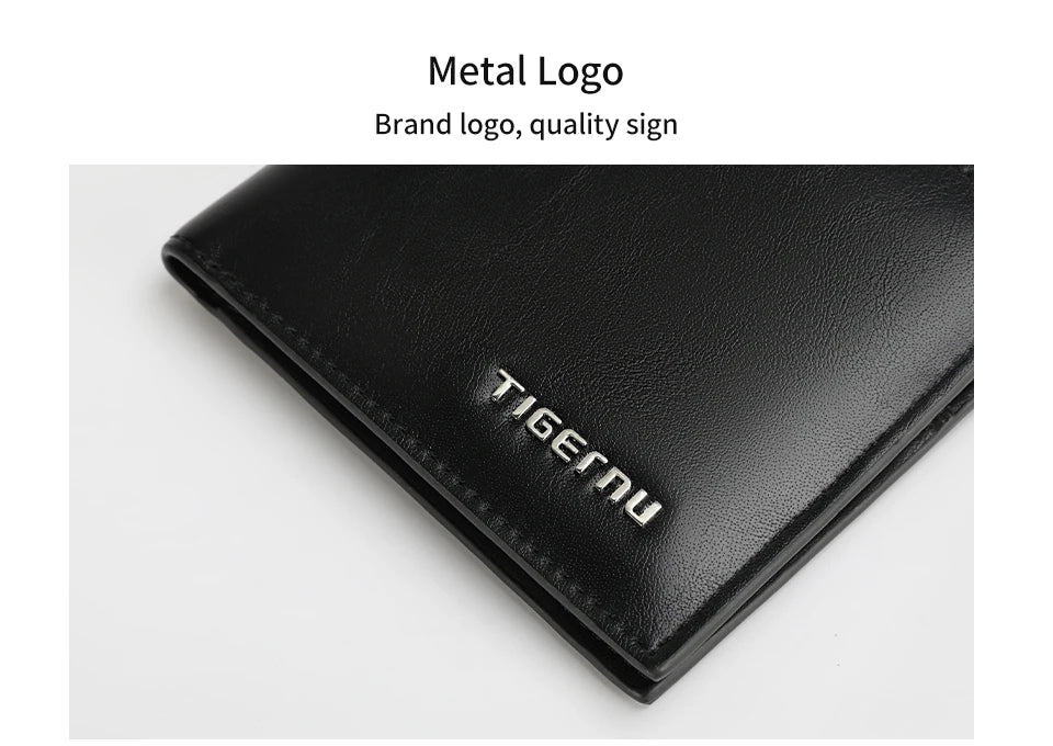 Tigernu High Quality Wallets Men Thin Money Purse Male Business Card Holder For Men Fashion Leather Wallet Short Purse Card Bag
