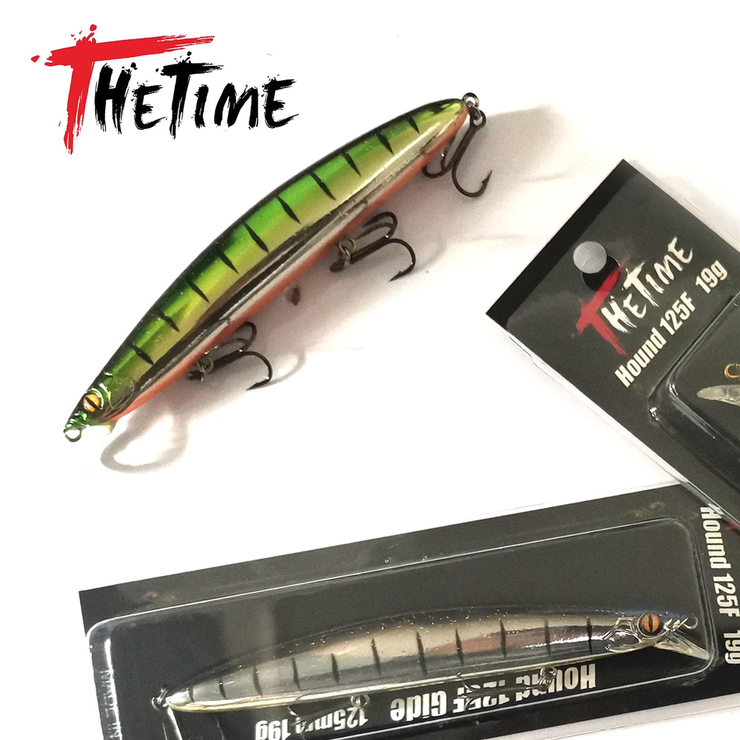 THETIME HOUND125F Glide Baits 19g Floating Minnow Fishing Lure Tungsten Weight 125mm Pike Swimbait Jerkbaits Sea CrankBait