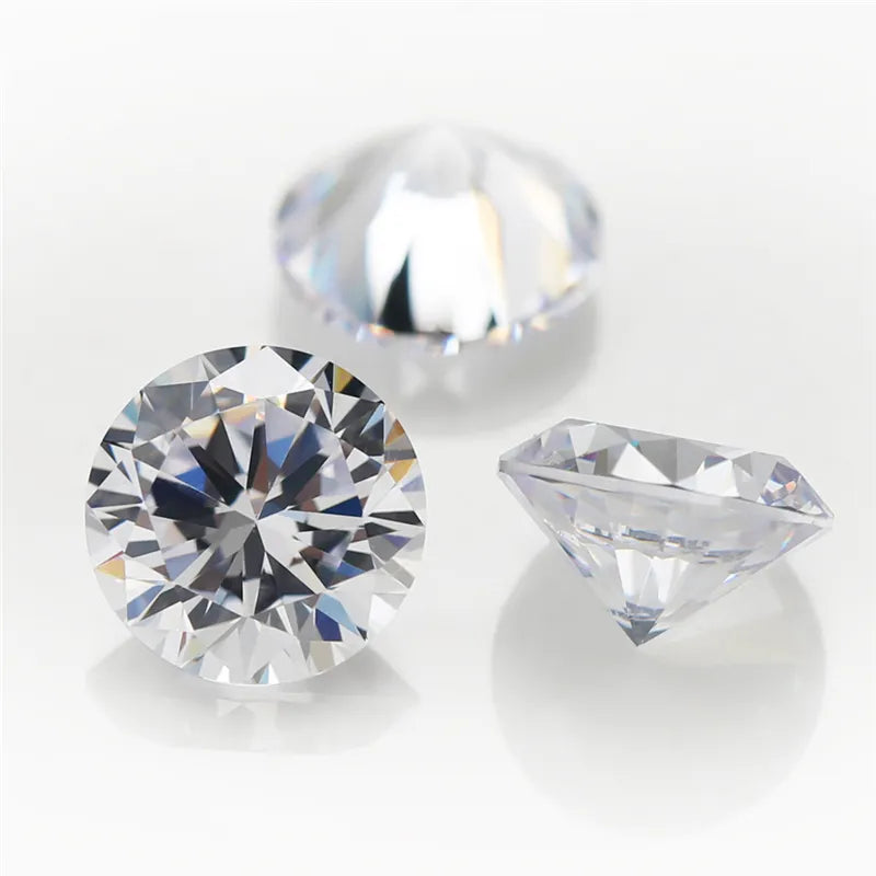 1000pcs AAAAA Grade White 0.7~5.0mm Loose Zircon Stone Round Cut Cubic Zirconia