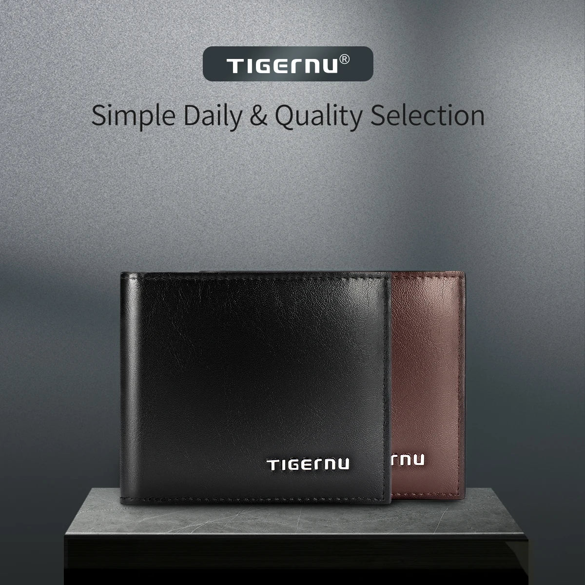 Tigernu High Quality Wallets Men Thin Money Purse Male Business Card Holder For Men Fashion Leather Wallet Short Purse Card Bag