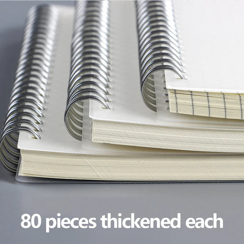 Cuaderno espiral tamaño A5, A6, B5, cuaderno de espiral con líneas y puntos, papel cuadriculado en blanco, diario, cuaderno de bocetos, material escolar, papelería.