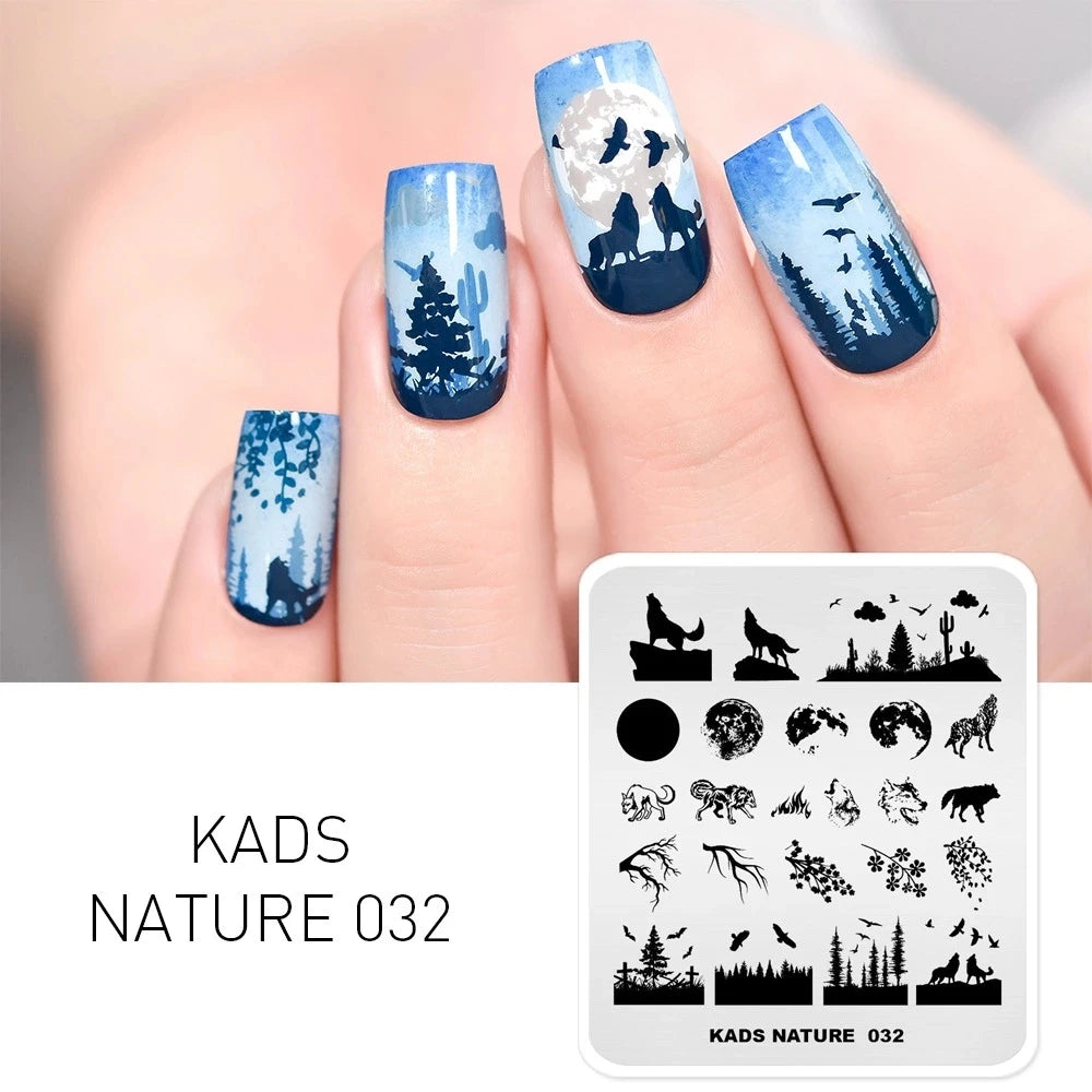 Nail Stamping Plates Sun Moon Stars Pattern Design Nail Art Image Template Stainless Steel Printing Plate for DIY Nails