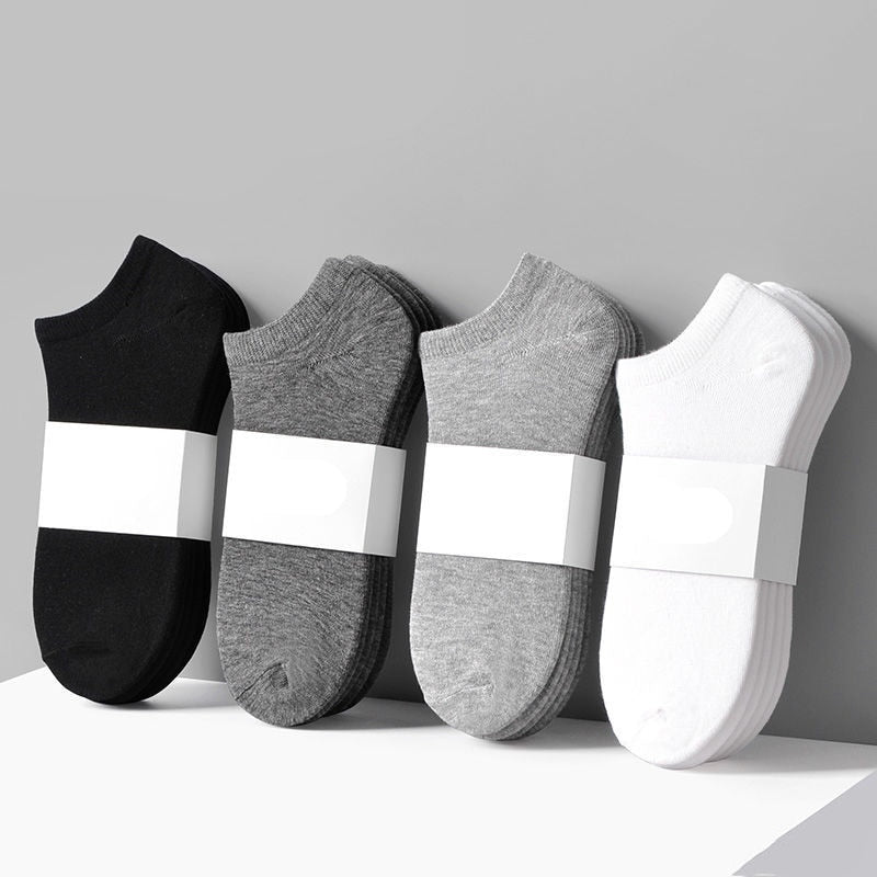 Venta al por mayor, 10 pares de calcetines unisex para hombre y mujer, transpirables, deportivos, de color liso, náuticos, cómodos, de algodón, hasta el tobillo, blancos.