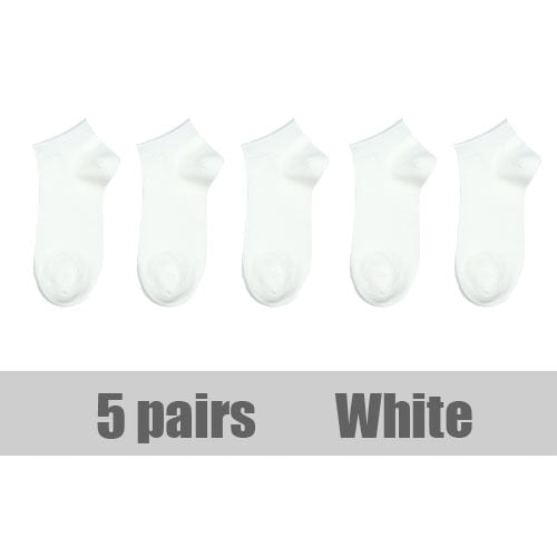 Venta al por mayor, 10 pares de calcetines unisex para hombre y mujer, transpirables, deportivos, de color liso, náuticos, cómodos, de algodón, hasta el tobillo, blancos.