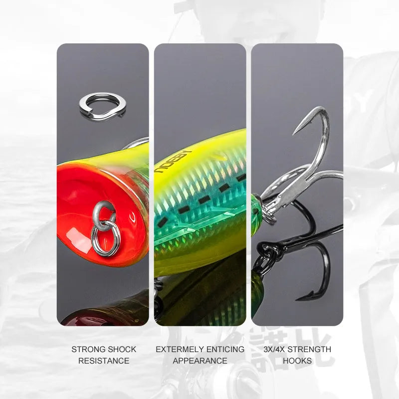 Noeby Big game Popper Fishing Lures 12cm43g 16cm78g 20cm154g Topwater Wobbler Artificial Hard Bait for GT Saltwater Fishing Lure