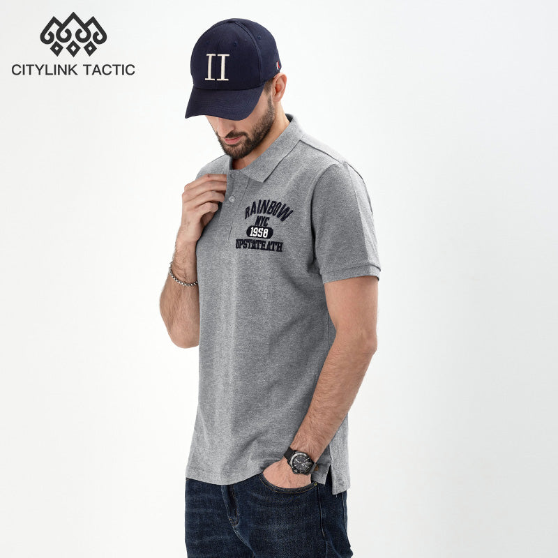 Island Summer American Style Short-Sleeved Polo Shirt Lapel T-shirt