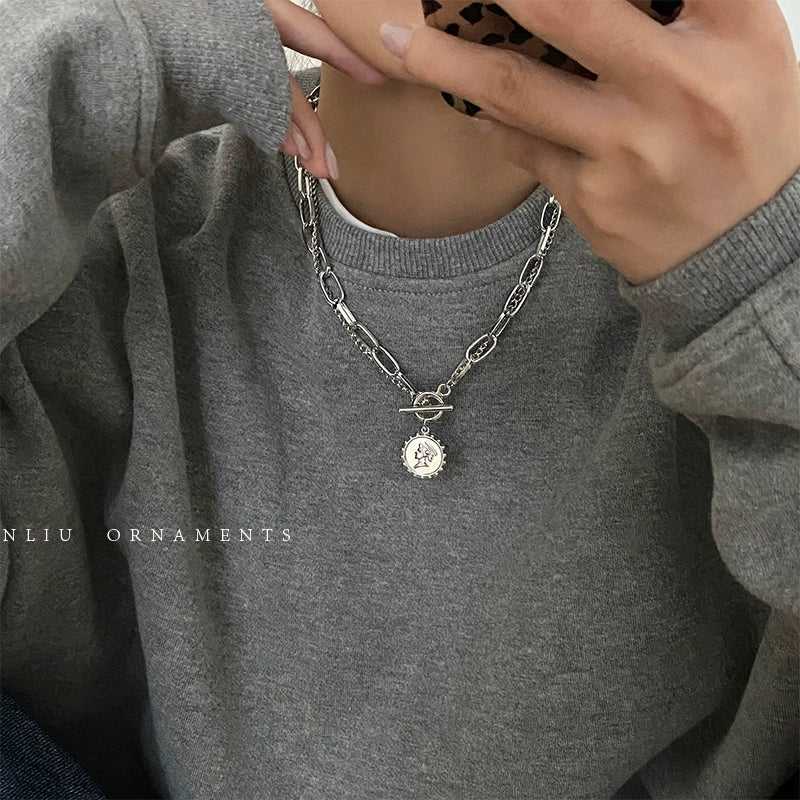 Niche Women's Long Sweatshirt Clavicle Chain Accessories