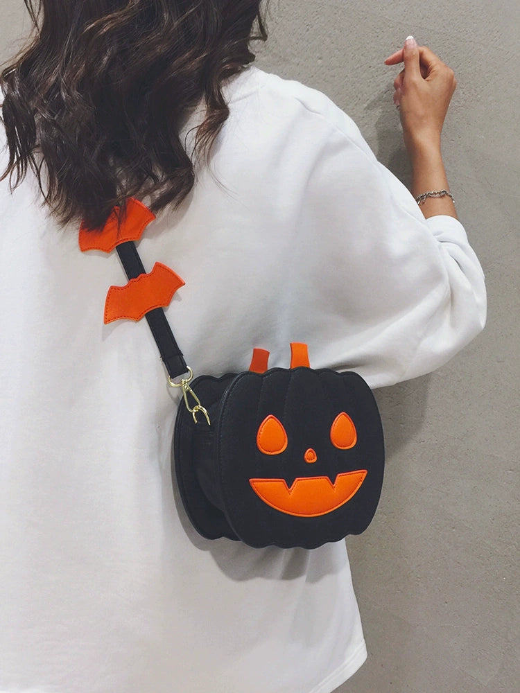 Halloween Pumpkin Bag Women 2023 New Niche Design Funny Personality Shoulder Bag All-Match Shoulder Small Bag Fashion