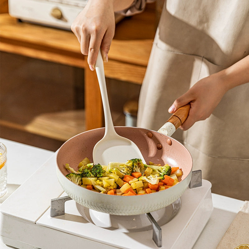 Espátula de silicona, sartén antiadherente, menaje especial para cocina doméstica, espátula resistente a altas temperaturas, cuchara sopera y colador, pala apta para uso alimentario