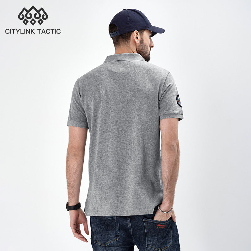 Island Summer American Style Short-Sleeved Polo Shirt Lapel T-shirt