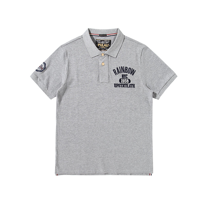 Island Summer American Style Short-Sleeved Polo Shirt Lapel T-shirt