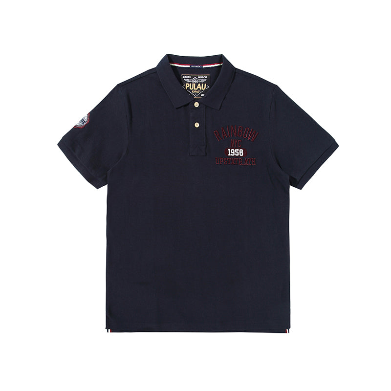 Island Summer American Style Short-Sleeved Polo Shirt Lapel T-shirt