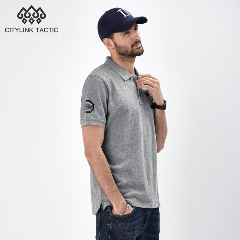 Island Summer American Style Short-Sleeved Polo Shirt Lapel T-shirt