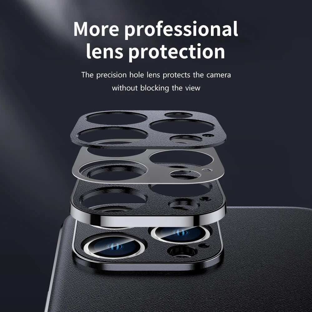 LANGSIDI New Arrival Luxury Leather phone Case for iphone 15 pro max 14 15 pro lens protection shockproof fashion back covers