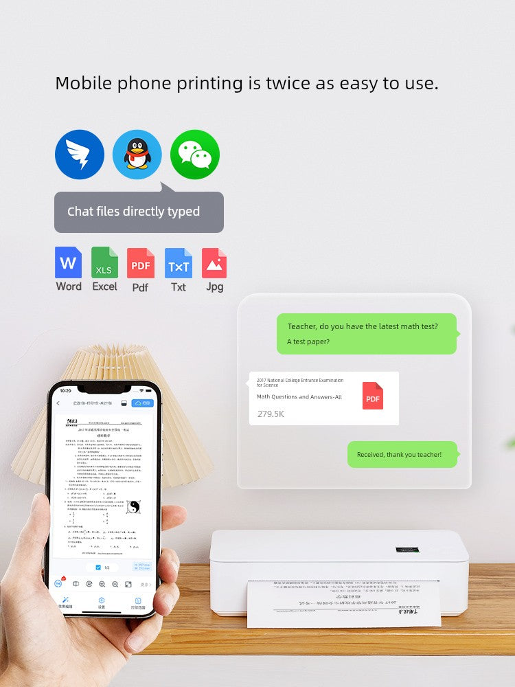 Impresora micro conveniente con WiFi y trabajo en la nube Zero Ink