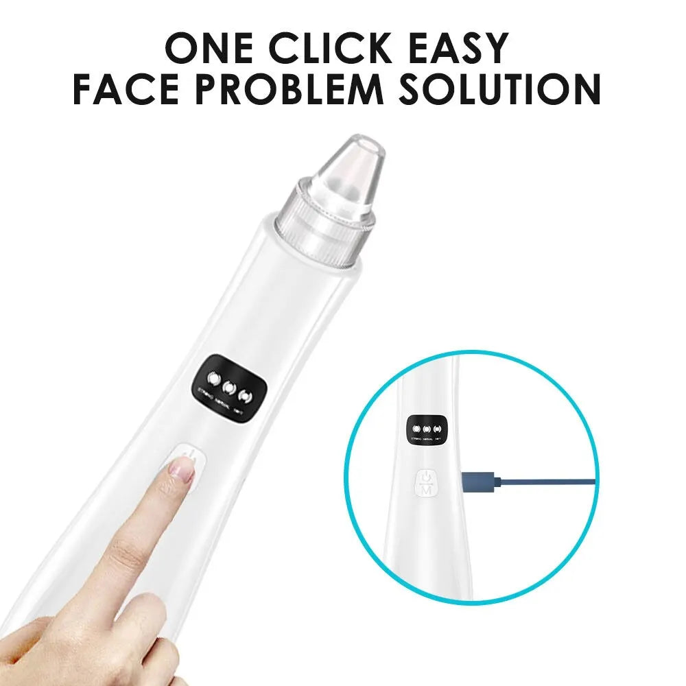 Máquina de belleza para limpieza facial con 3 modos de succión, disponible en stock, con envío rápido. Eliminador de piel muerta, aspirador facial y puntos negros.