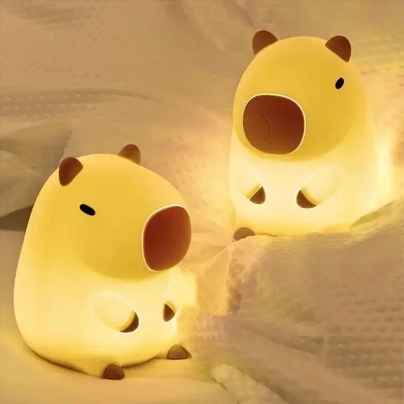 Soft Silicone Night Light - USB Rechargeable Touch Control 3-Level Dimmable Bedside Lamp for Nursery, Kids, Babies & Gift Decor