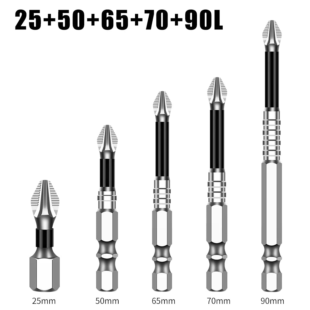 K5 Non-slip High Hardness Bit S2 Strong Magnetic 5A Black Non-slip Cross Head Electric Drill Electric Screwdriver Bit