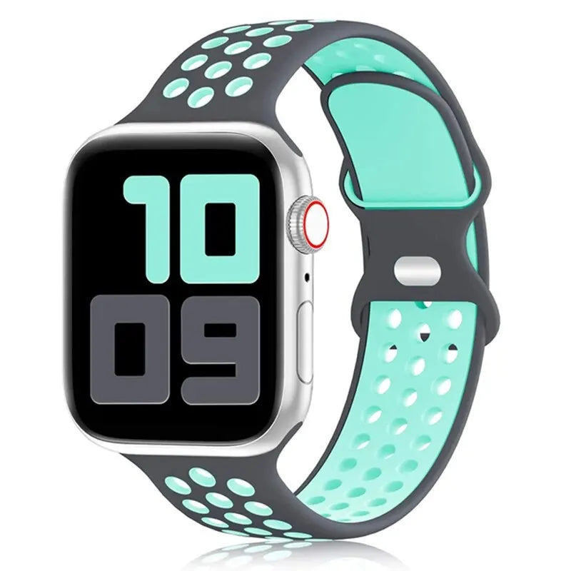 Correa deportiva para Apple Watch de 44 mm, 45 mm, Ultra 2, 49 mm, 40 mm, 41 mm, 42 mm, 45 mm, pulsera de silicona para iWatch Series 9, 8, SE, 7 y 3.