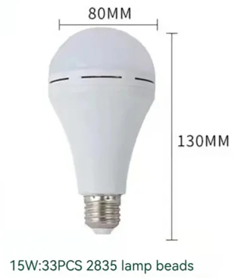 Bombilla LED de emergencia de 7 W, 9 W, 12 W y 15 W. Bombilla de bajo consumo con carga portátil. Bombilla de emergencia para cortes de energía en el hogar.