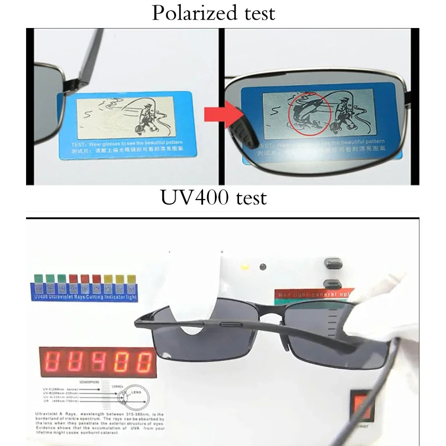 Gafas de sol polarizadas Aoron para hombre y mujer, con espejo para conducir, montura metálica, antirreflejos UV400, venta al por mayor