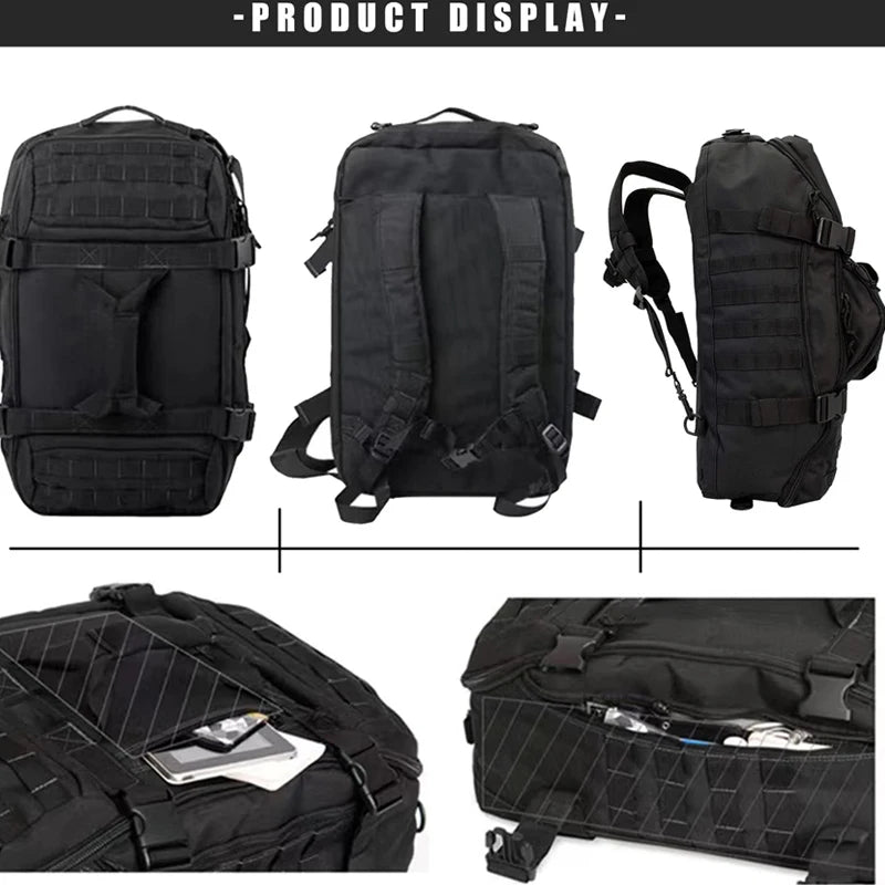 Mochila táctica militar de viaje de 40L, 60L y 80L con correa ajustable, ideal para el fin de semana, para hombres y mujeres, bolsas de gimnasio impermeables.