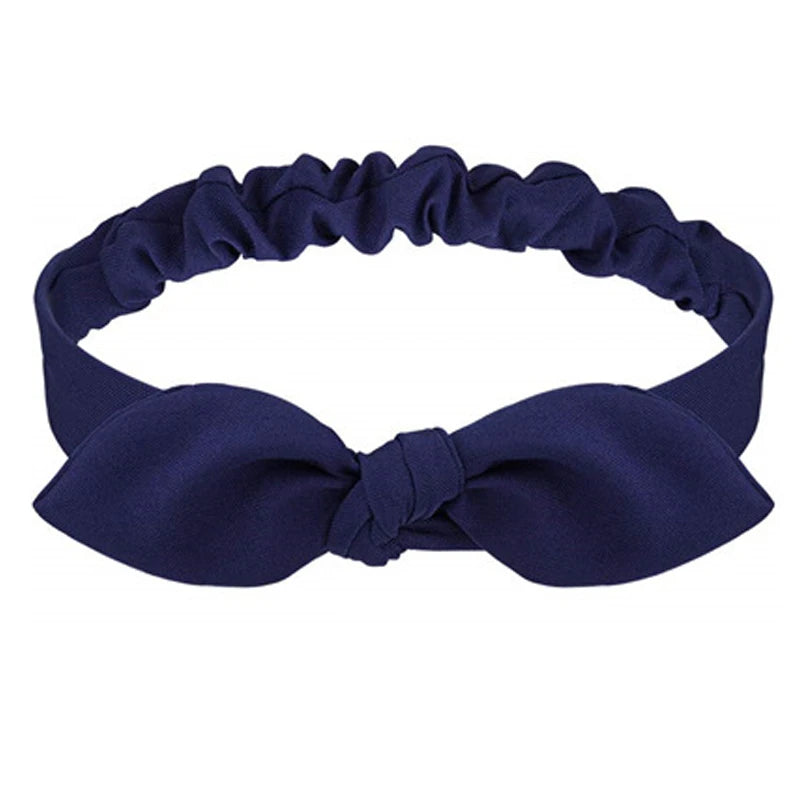 Nuevas diademas bohemias suaves con estampado liso para mujer, bandas elásticas con nudo cruzado vintage, turbantes, bandanas, accesorios para el cabello para niñas.