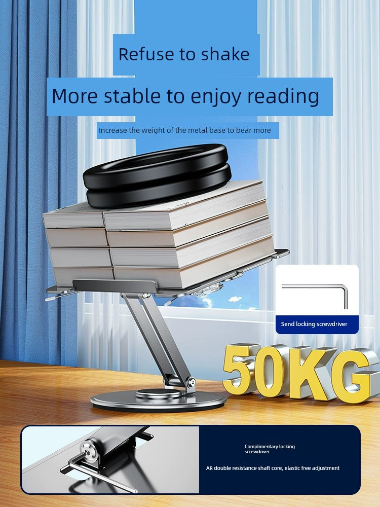 Soporte elevador para portátil con rotación de 360 grados, ajustable, plegable, de escritorio, para portátil, tableta, brazo mecánico, suspensión de elevación, almohadilla de refrigeración, altura de la almohadilla, soporte de aleación de aluminio
