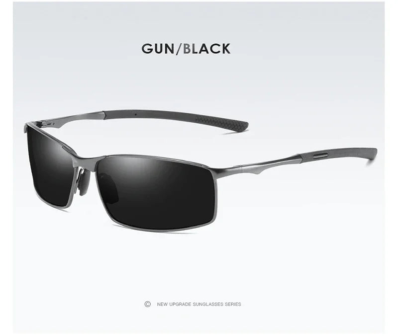 Gafas de sol polarizadas Aoron para hombre y mujer, con espejo para conducir, montura metálica, antirreflejos UV400, venta al por mayor