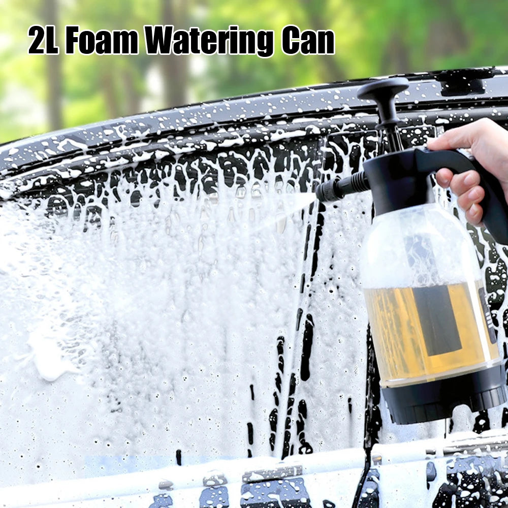 2L Foam Sprayer Bottle Watering Cans Foam Nozzle Foam Cars Watering Washing Tool Manual Sprayer Car Washing Foam Sprinkling Pot