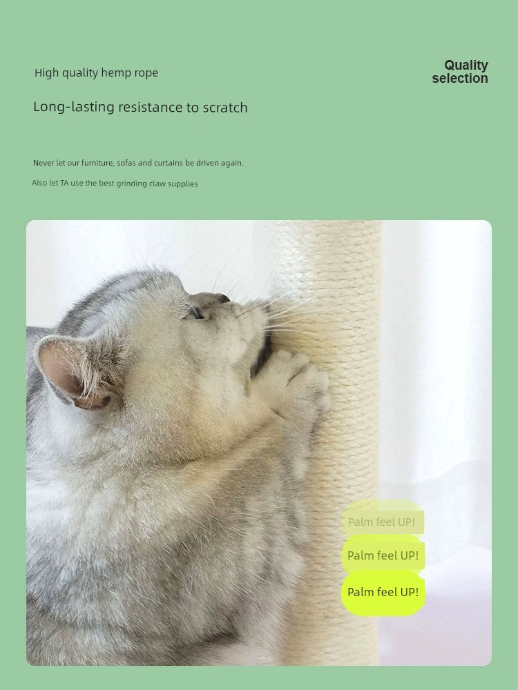 Marco de escalada para gatos monstruo pequeño, nido para gatos, árbol para gatos, estante integrado para gatos pequeños, poste rascador, tablero rascador para gatos, suministros para gatos, no cubre un área