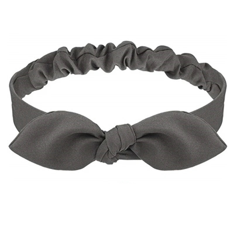 Nuevas diademas bohemias suaves con estampado liso para mujer, bandas elásticas con nudo cruzado vintage, turbantes, bandanas, accesorios para el cabello para niñas.