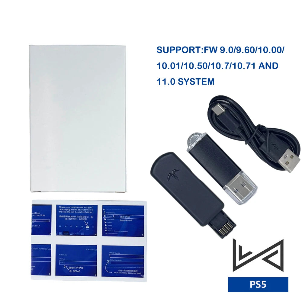 One-Key JB Tool Mod Kit For PS4 FW 9.0/11.0 System USB Dongle Adapter for 9.60/10.00/10.01/10.50/10.70 With Type-C Cable