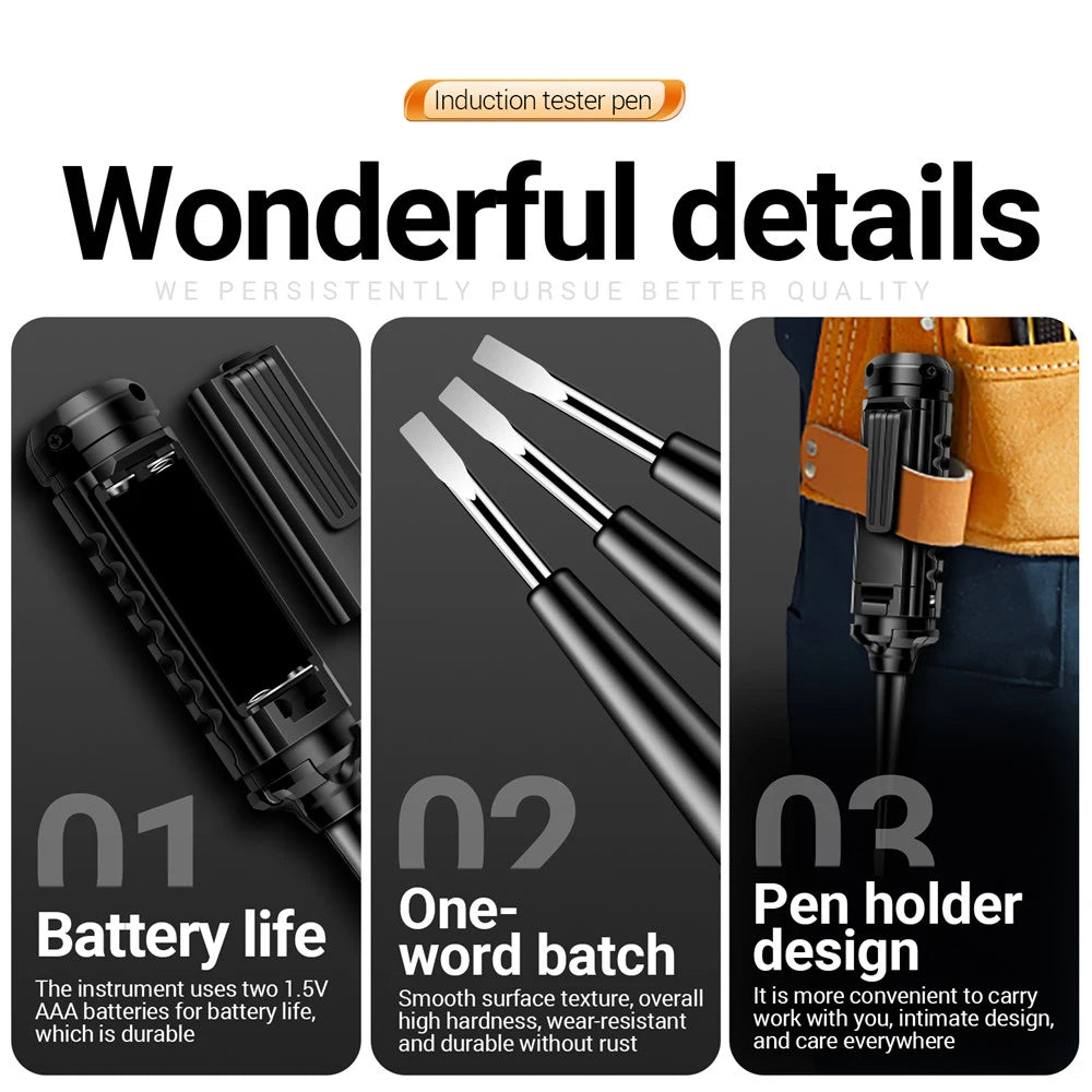 Multi-functional Electrician Screwdriver Pencil AC Non-contact Induction Test Pen Voltage Tester Voltage Detector Screwdriver