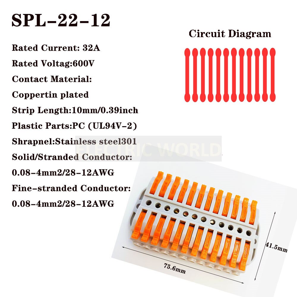 电线连接器SPL-42通用紧凑型接线连接器照明推入式接线端子连接器迷你快速电缆连接器