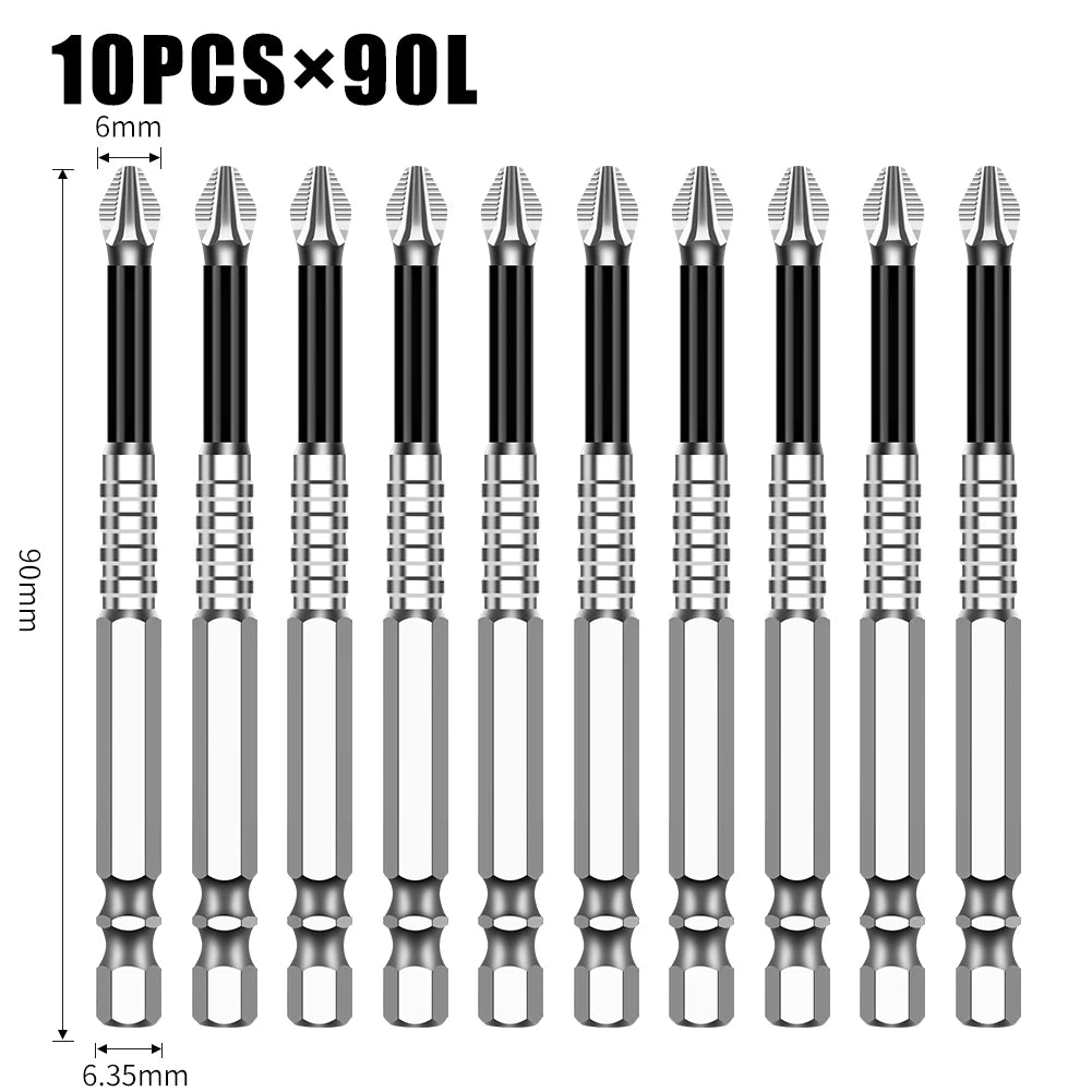 K5 Non-slip High Hardness Bit S2 Strong Magnetic 5A Black Non-slip Cross Head Electric Drill Electric Screwdriver Bit