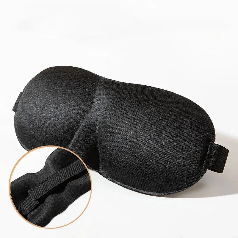 Antifaz estereoscópico 3D para dormir, con esponja viscoelástica Sleep Magic, sombreado negro, transpirable y protector ocular.