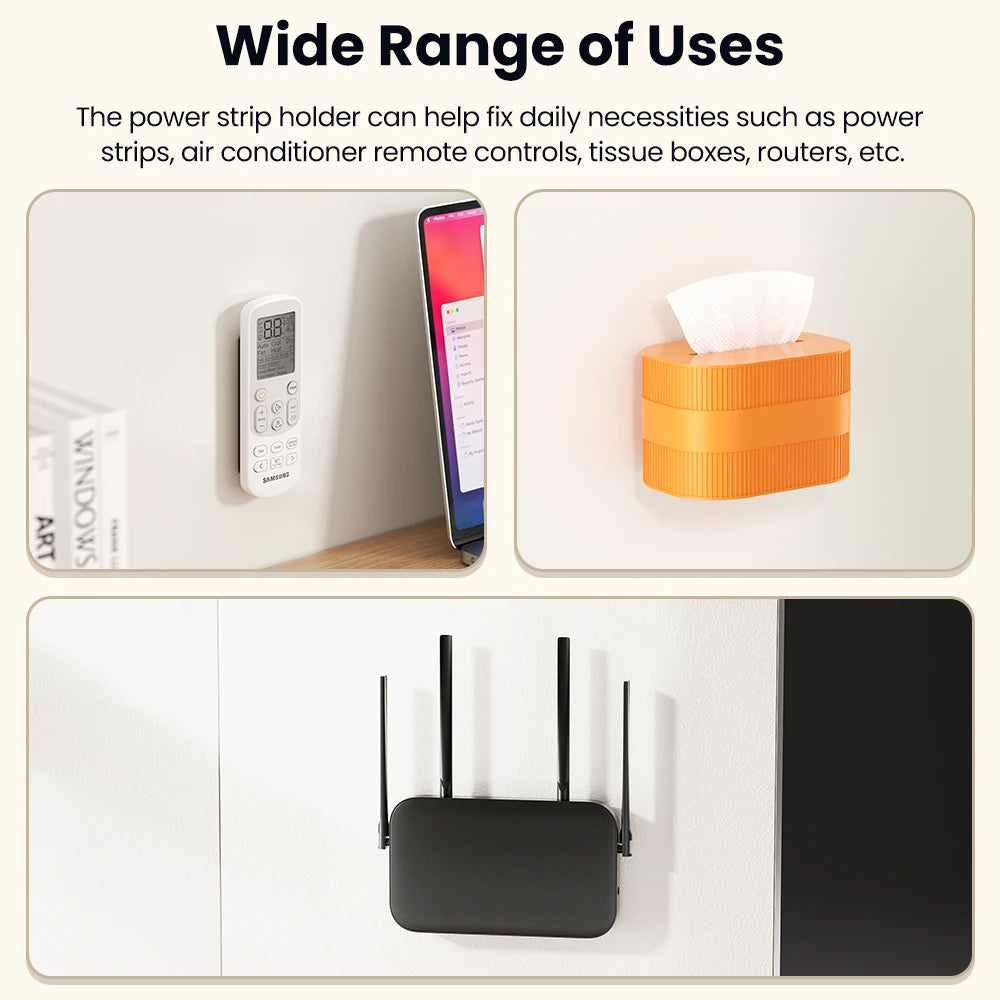 Toocki - Fijador de enchufes autoadhesivo para pared, sin perforaciones, para cocina, hogar y oficina