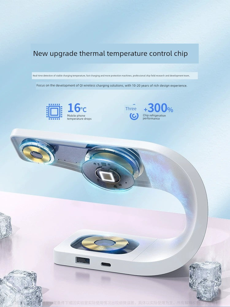 Cargador inalámbrico cuatro en uno, carga rápida para MagSafe, Apple Watch, soporte para Apple Watch, base de carga de escritorio para iWatch, auriculares Bluetooth Airpods Pro, succión magnética tres en uno