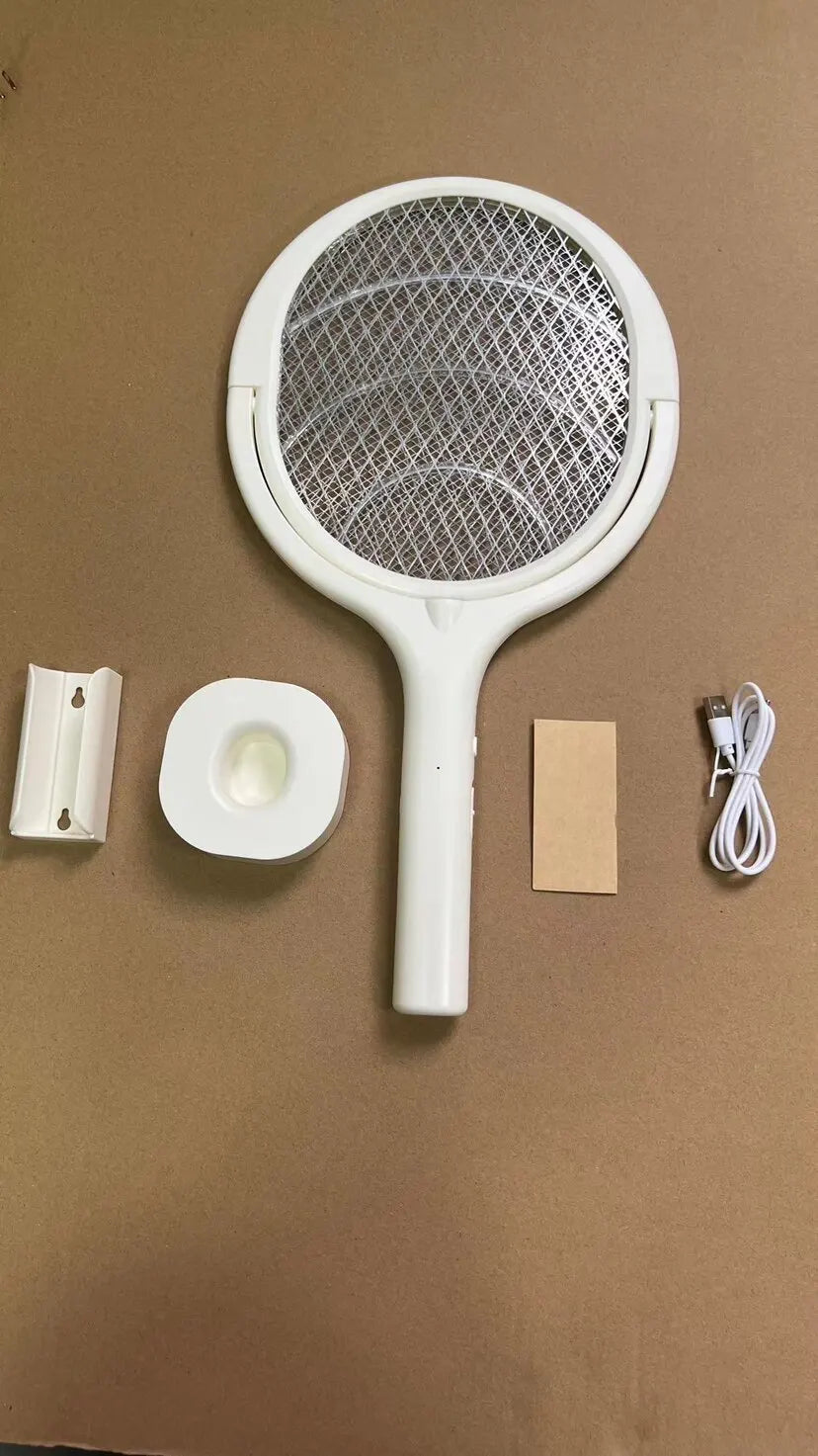 Matamoscas eléctrico 5 en 1 de carga rápida, matamoscas, insectos, lámpara de seguridad con aislamiento a batería, ABS, ajustable
