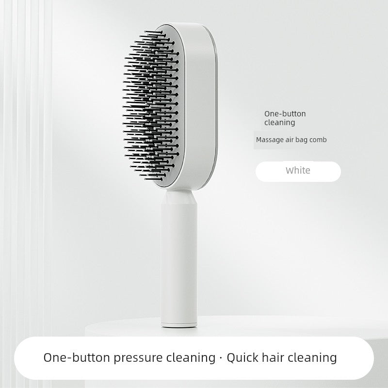 Peine de aire para limpieza con prensa mejorada Seiko Mujie de Japón, peine masajeador con bolsa de aire para cabello largo.