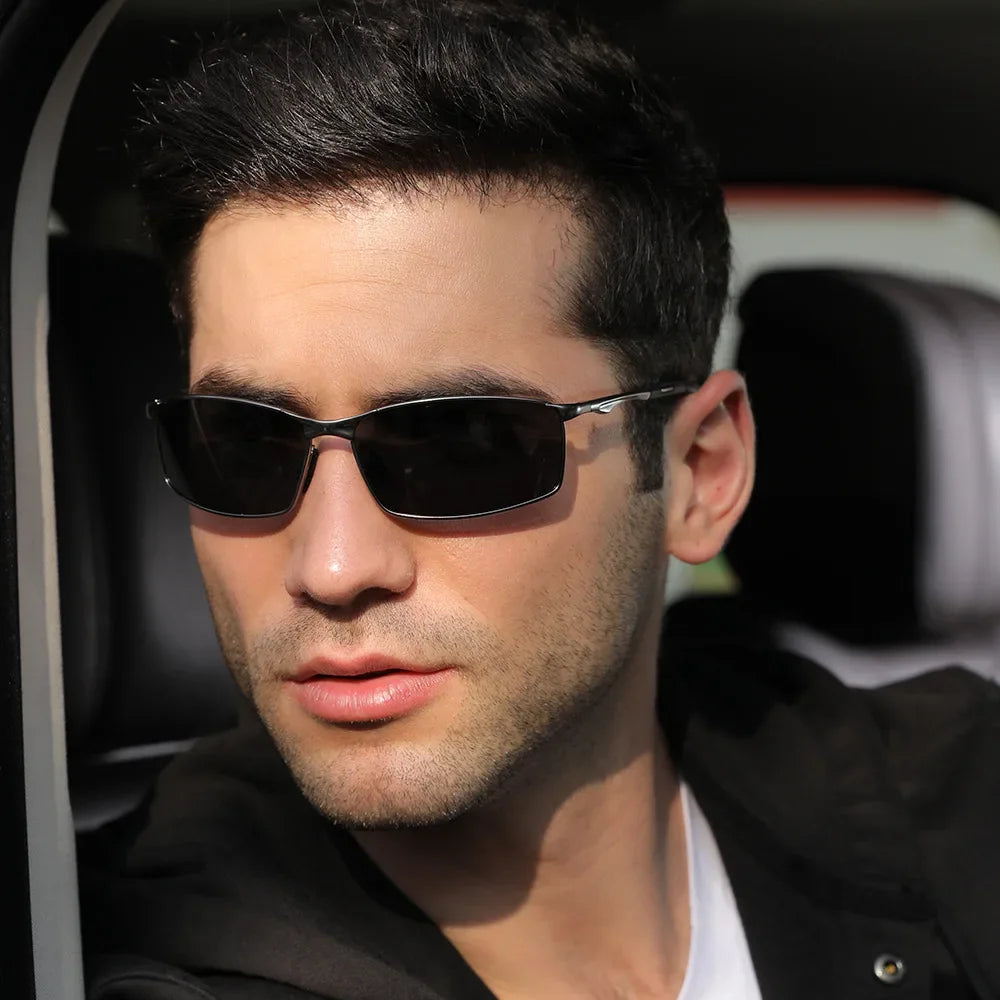 Gafas de sol polarizadas Aoron para hombre y mujer, con espejo para conducir, montura metálica, antirreflejos UV400, venta al por mayor