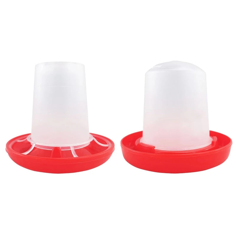Chick Feeder Waterer Durable Plastic Feeding for Up to 6 Chicks At Once