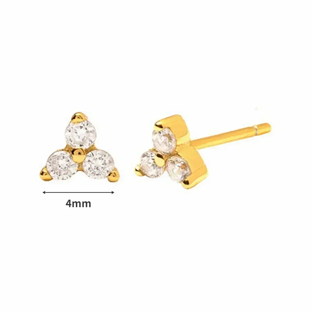 Pendientes de aro de plata de ley 925 con forma de aguja y cristales de circonita, con gotas de agua, dorados, joyería de lujo premium para fiestas.