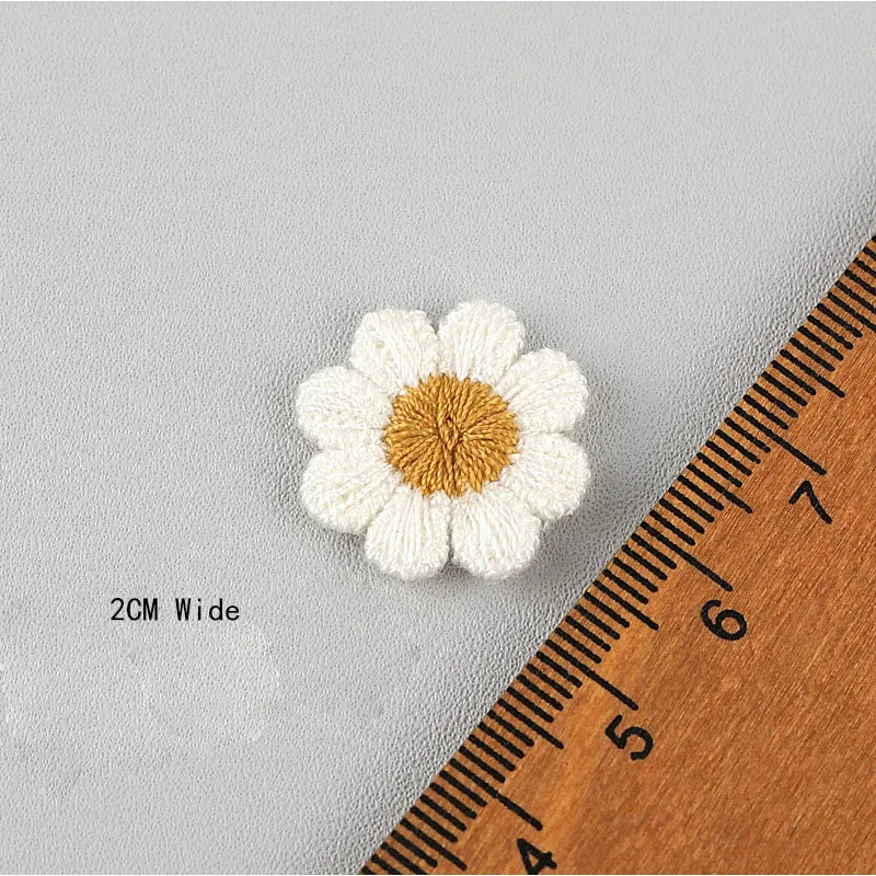 10Pcs White Daisy Flower Patches for Clothes Daisy Flower Patch Repair