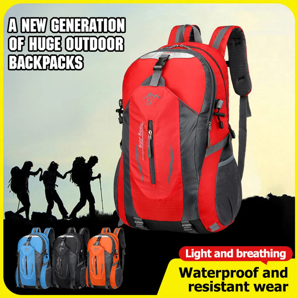 Mochila de senderismo de 40 l, impermeable, ligera, para exteriores, senderismo, trekking, mochila de viaje para hombres y mujeres, mochila de montañismo.
