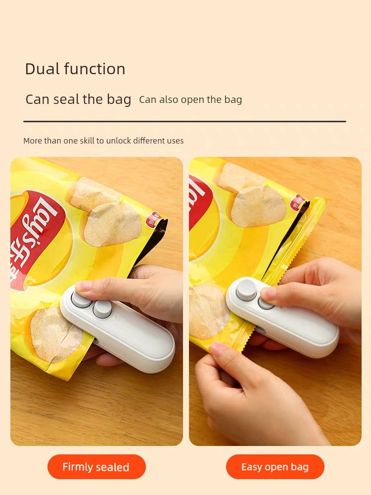 Máquina selladora portátil de bolsas de plástico, pequeña y práctica.